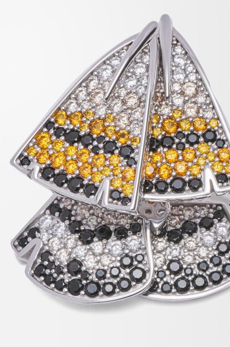 Loewe Feather earrings in sterling silver and crystals 1 Colours 2025
