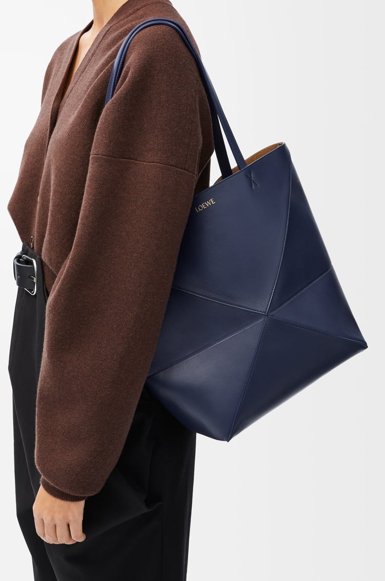 Loewe Medium Puzzle Fold tote in shiny calfskin 9 Colours Grandes ahorros