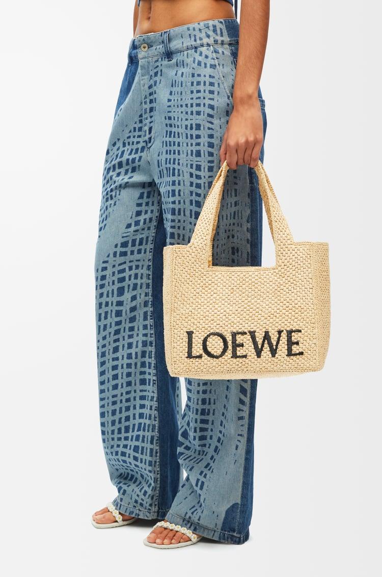 Loewe Medium LOEWE Font tote in raffia 1 Colours Mejor oferta