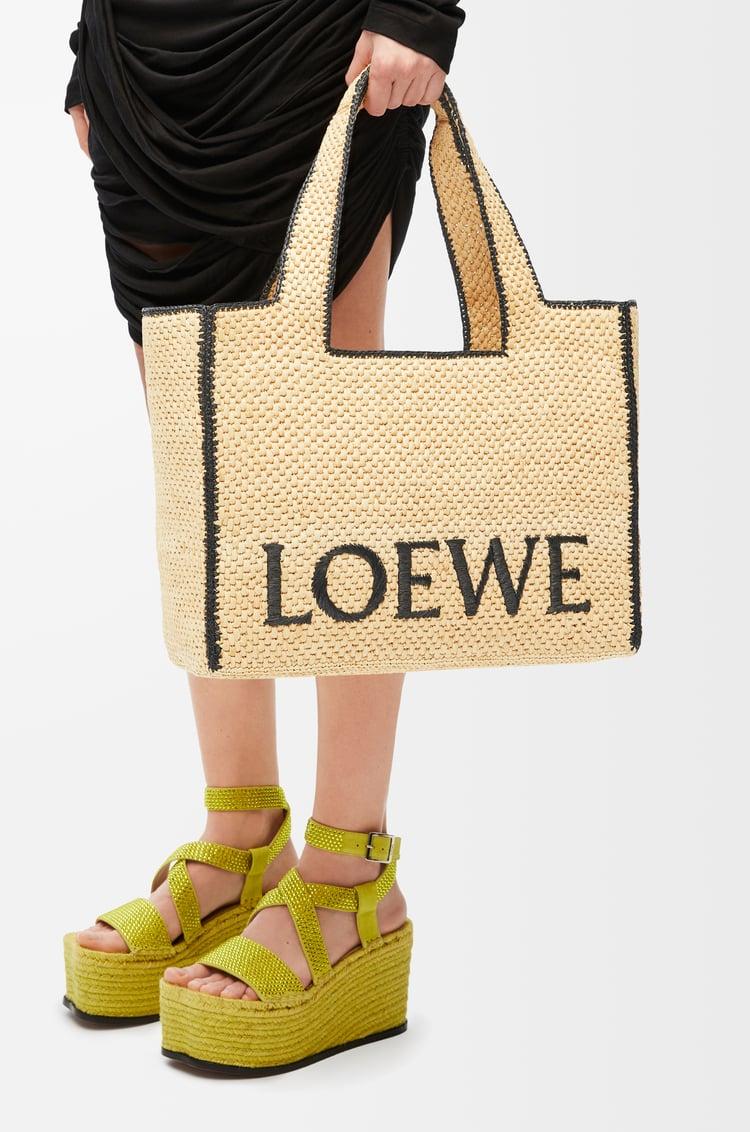 Loewe Large LOEWE Font tote in raffia 1 Colours Rebajas online