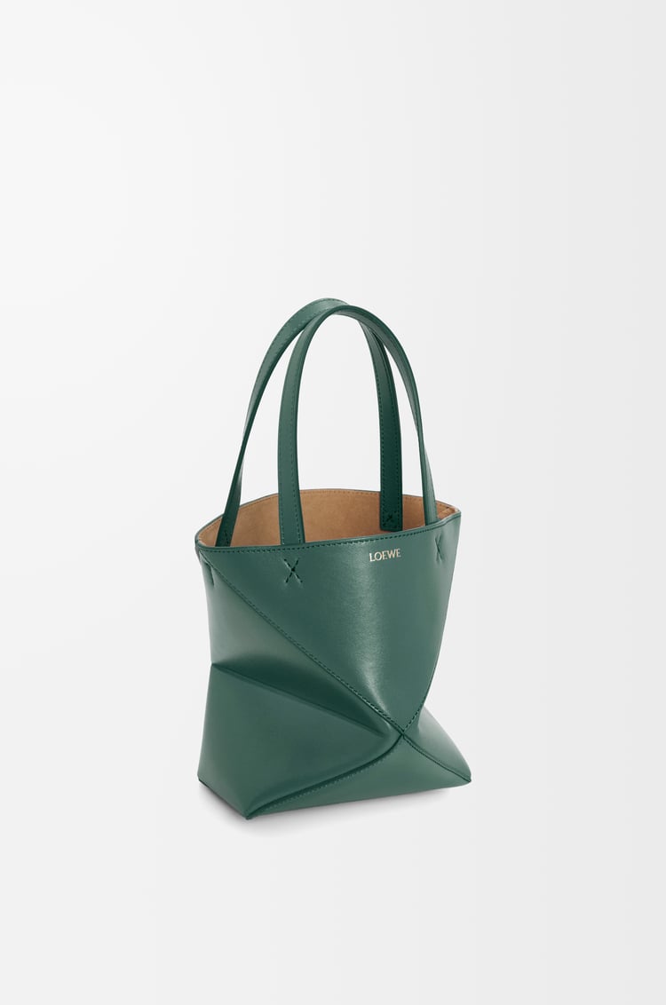 Loewe Mini Puzzle Fold tote in shiny calfskin 8 Colours Última moda