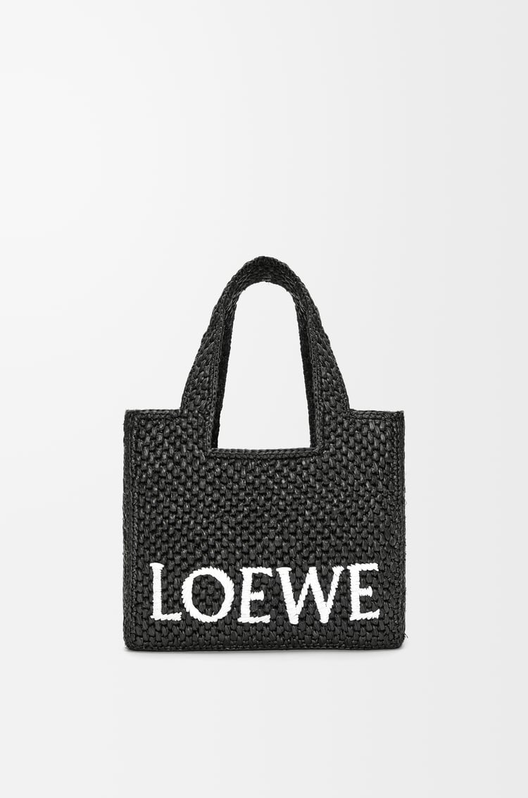 Loewe Small LOEWE Font tote in raffia 3 Colours Ofertas de temporada