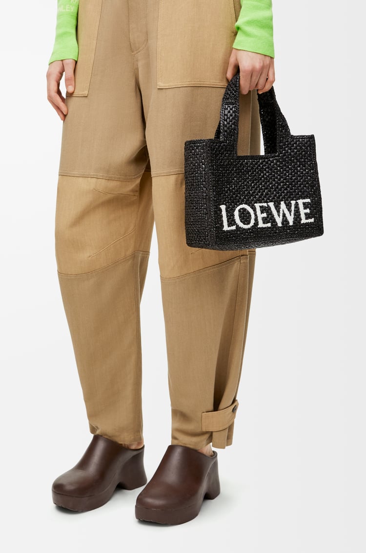 Loewe Small LOEWE Font tote in raffia 3 Colours Ofertas de temporada