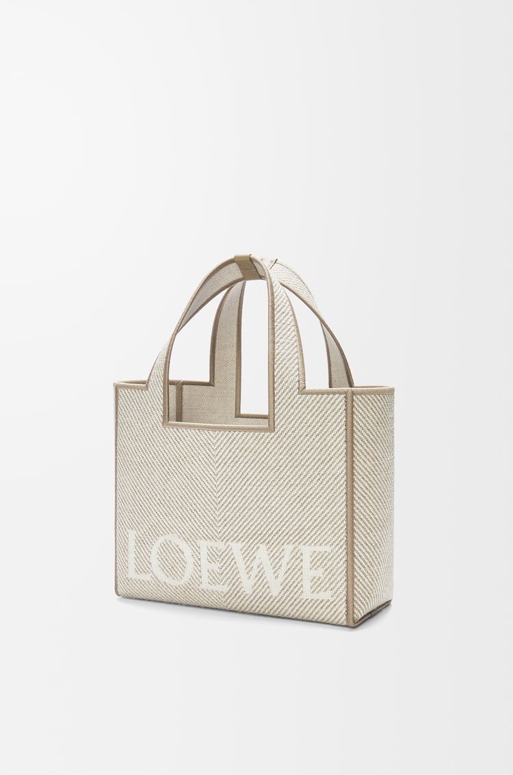 Loewe Small LOEWE Font tote in jacquard canvas 1 Colours Grandes ahorros