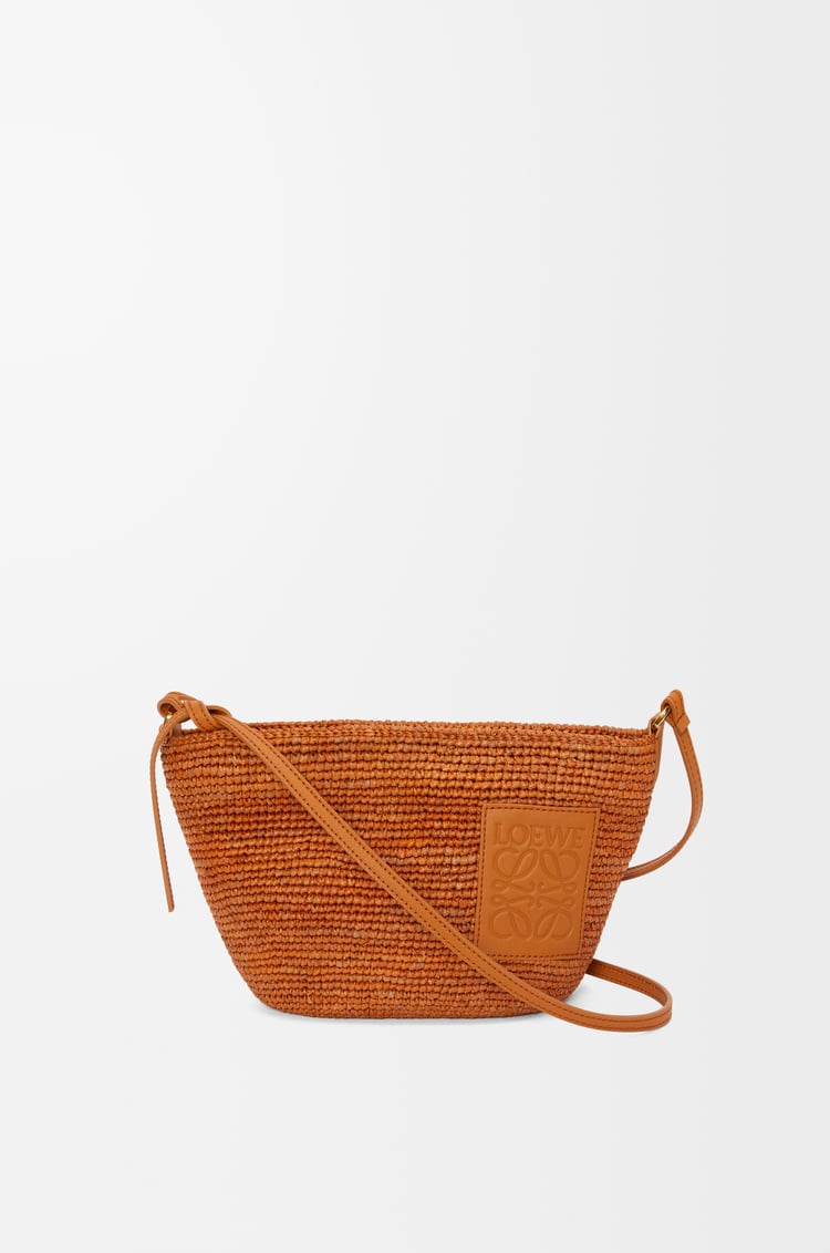 Loewe Slit Pochette bag in raffia and calfskin 1 Colours Venta caliente