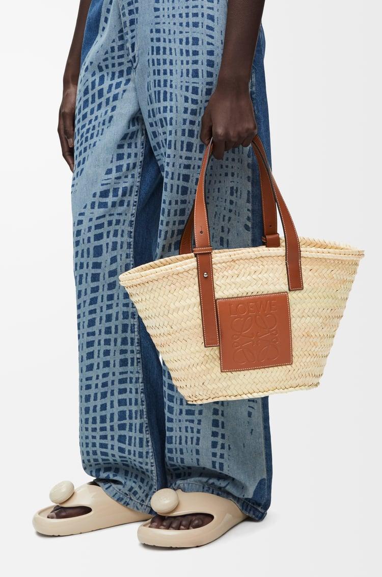 Loewe Basket bag in palm leaf and calfskin 1 Colours Descuento