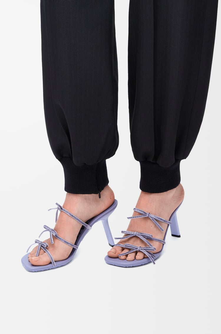 Loewe Petal sandal in suede and rhinestones 2 Colours Liquidación