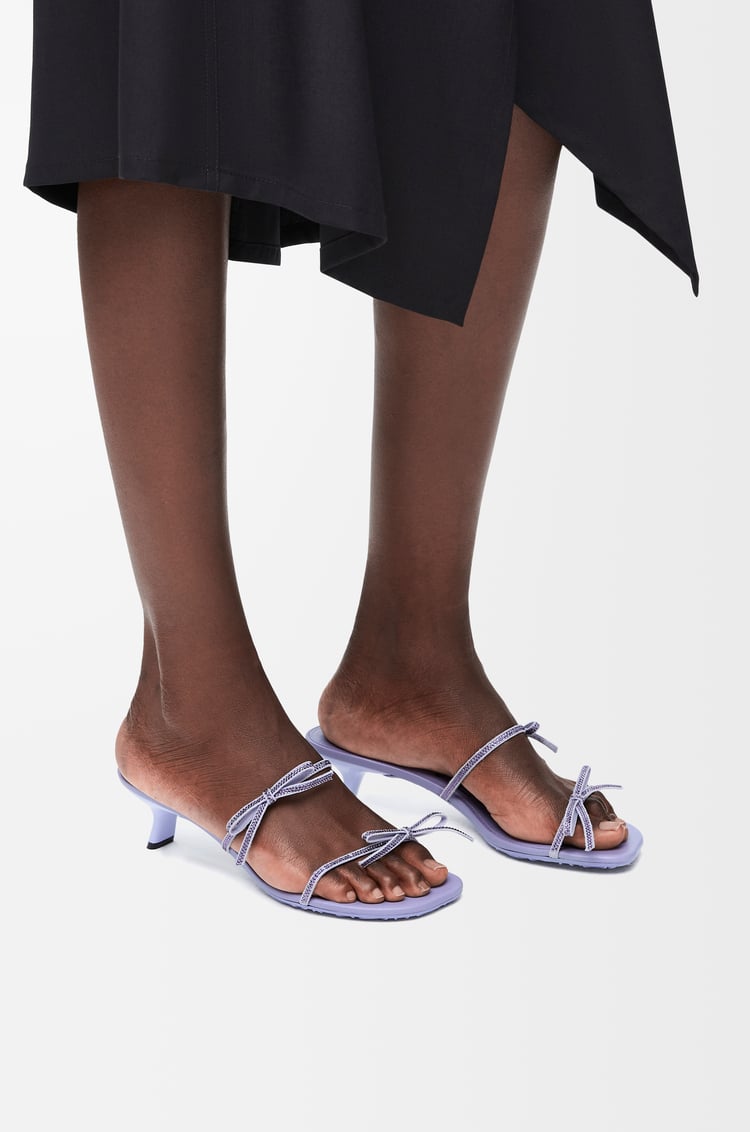 Loewe Petal sandal in suede and rhinestones 2 Colours Envío internacional gratuito