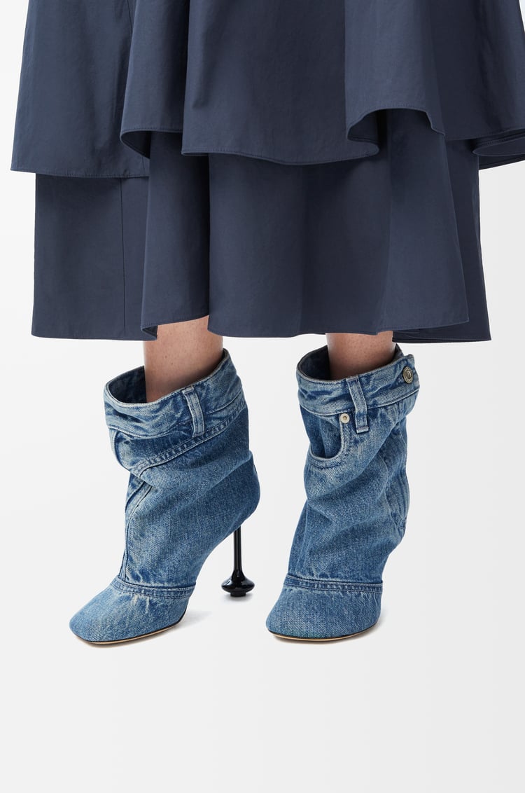 Loewe Toy ankle bootie in washed denim 1 Colours Oferta especial