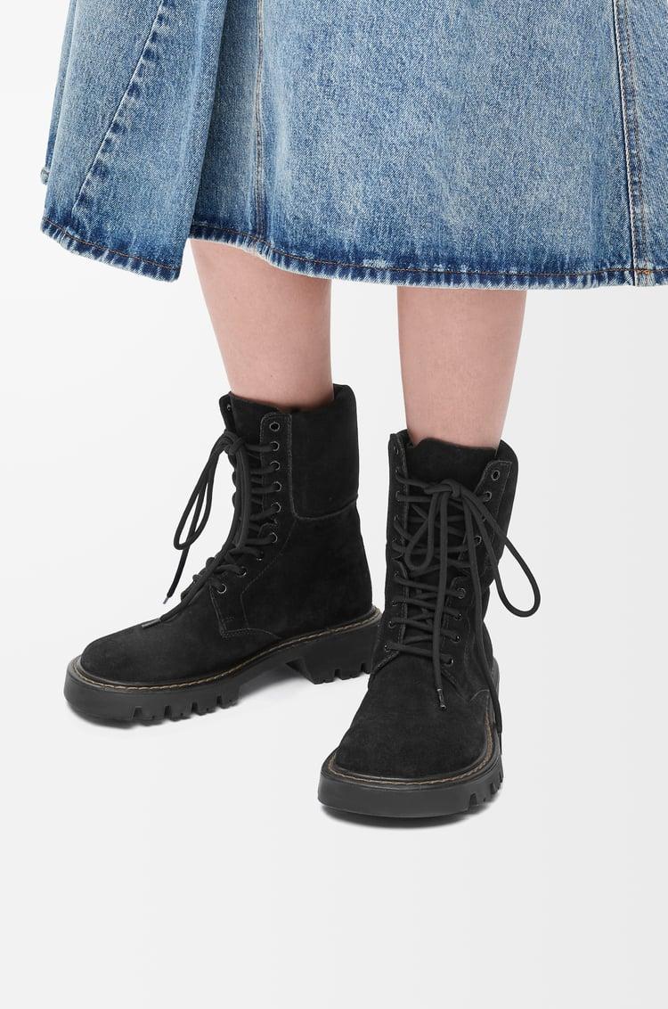 Loewe Sierra combat boot in suede 2 Colours Solo hoy