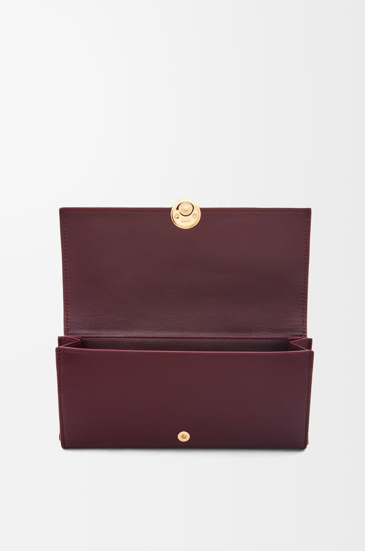 Loewe Pebble continental wallet in shiny nappa calfskin 5 Colours Libre de impuestos