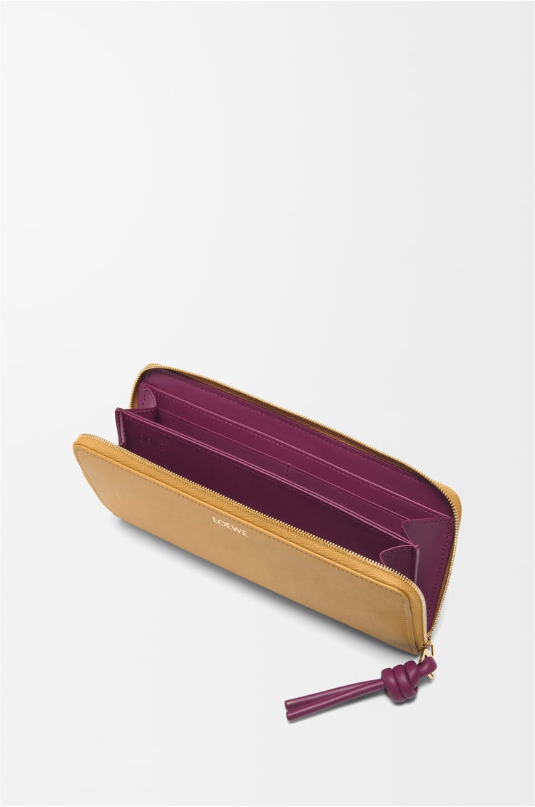 Loewe Knot zip around wallet in shiny nappa calfskin 4 Colours Ofertas de temporada