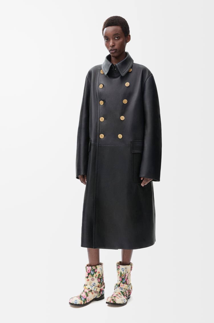 Loewe Double-breasted coat in nappa lambskin 1 Colours Ofertas de temporada