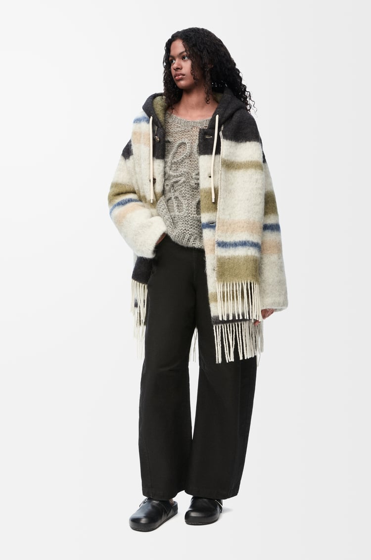 Loewe Hooded scarf coat in wool and mohair blend 1 Colours Grandes ahorros
