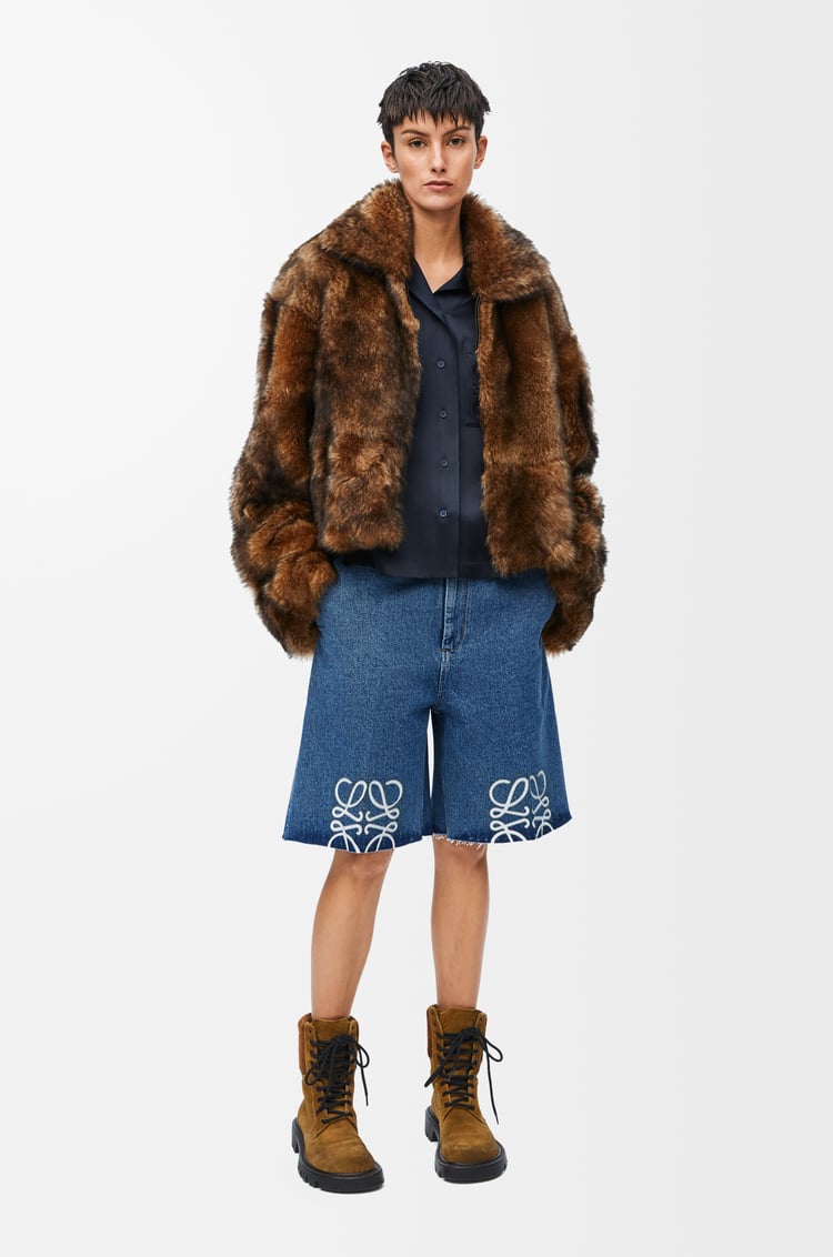 Loewe Anagram shorts in denim 1 Colours Descuento