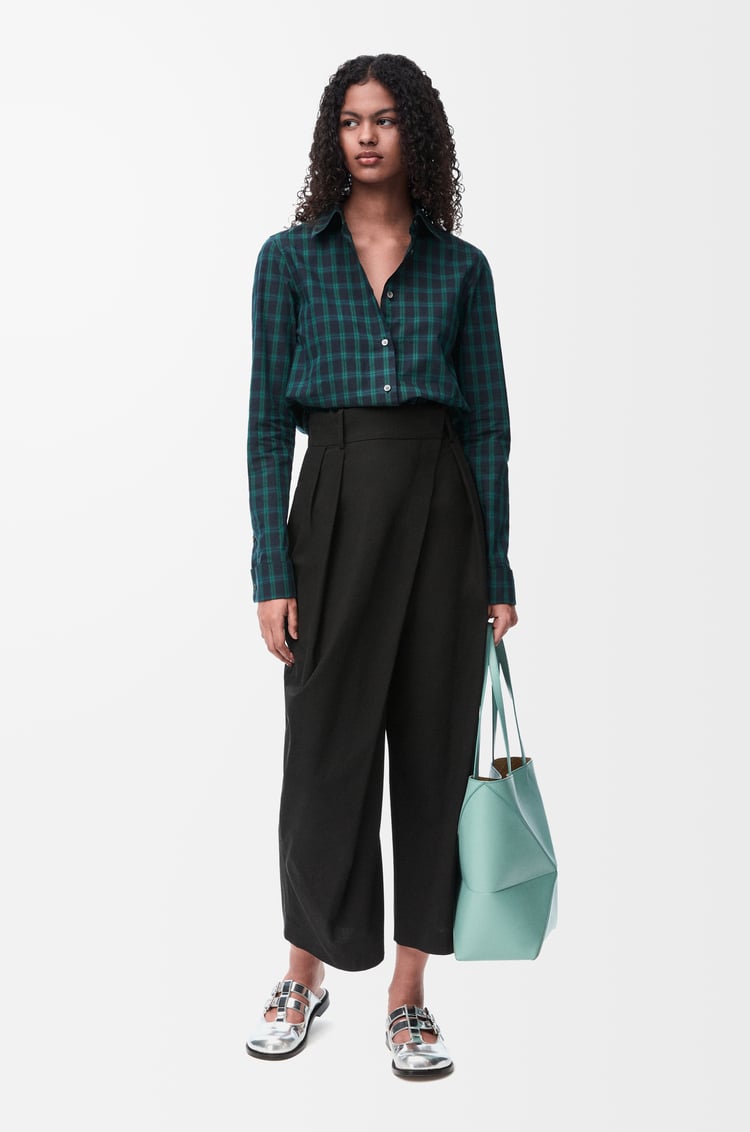Loewe Cropped wrap trousers in cotton 1 Colours Oferta especial