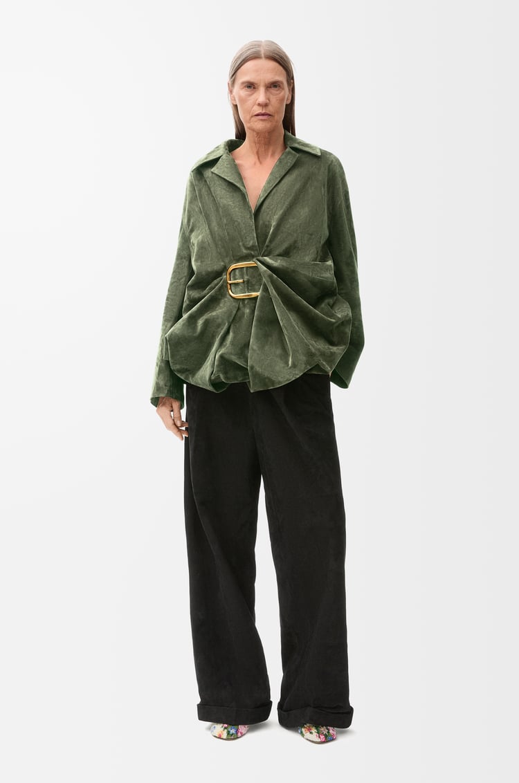 Loewe Pleated trousers in suede lambskin 2 Colours ÚLTIMAS EDICIONES