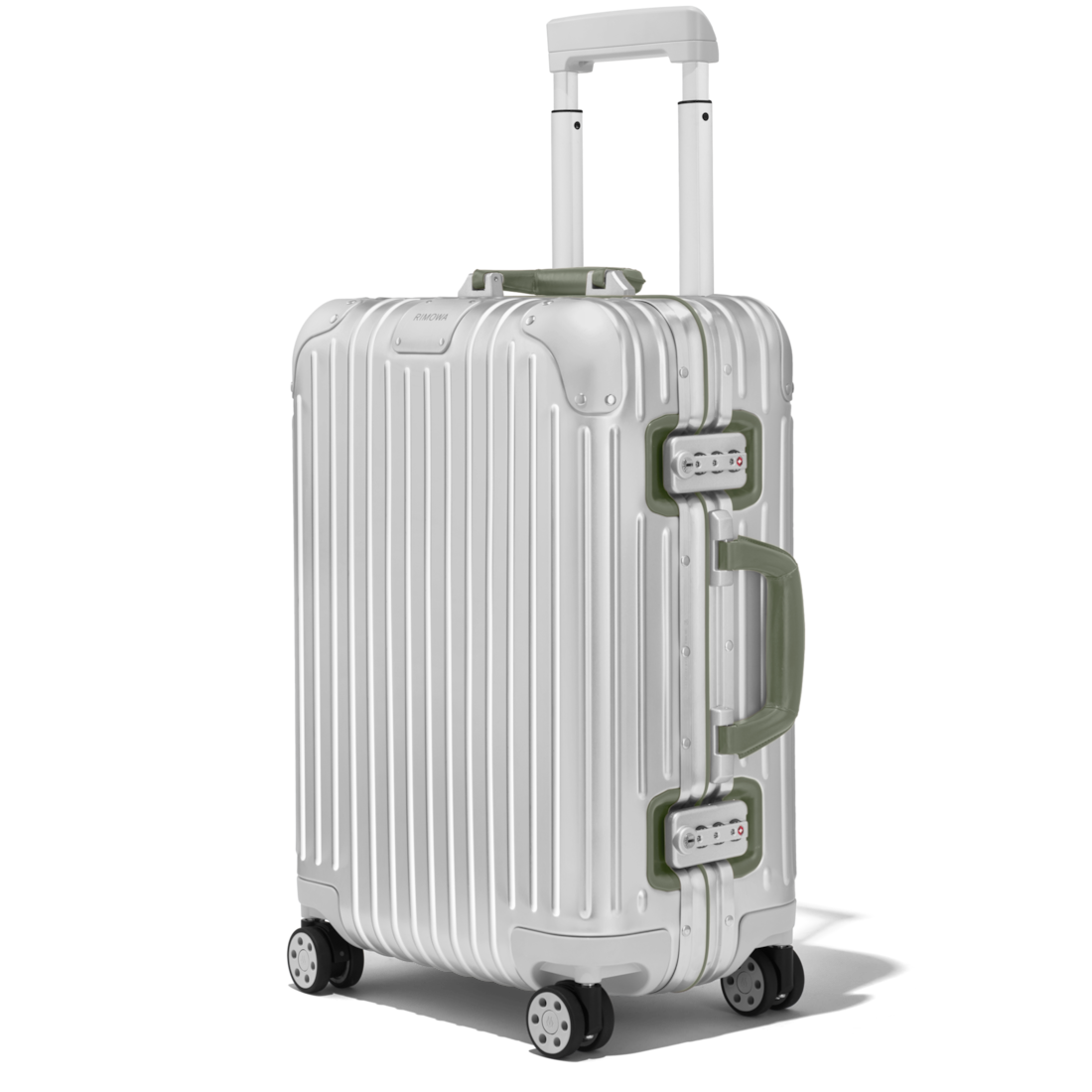 Rimowa Maleta Original Cabin Twist color plata y verde Olive Gran oferta