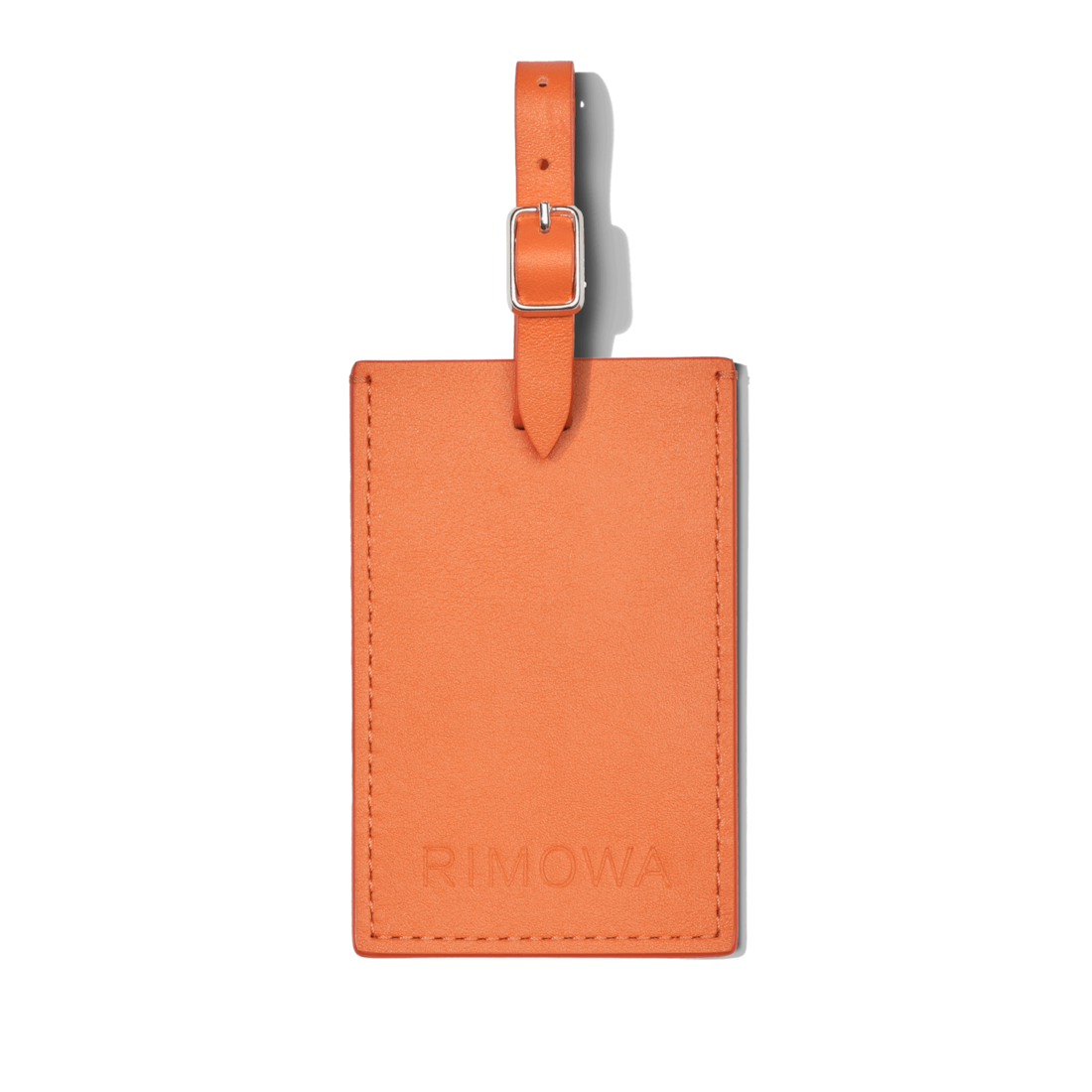 Rimowa Etiqueta de equipaje de cuero personalizada naranja clementina Descuento