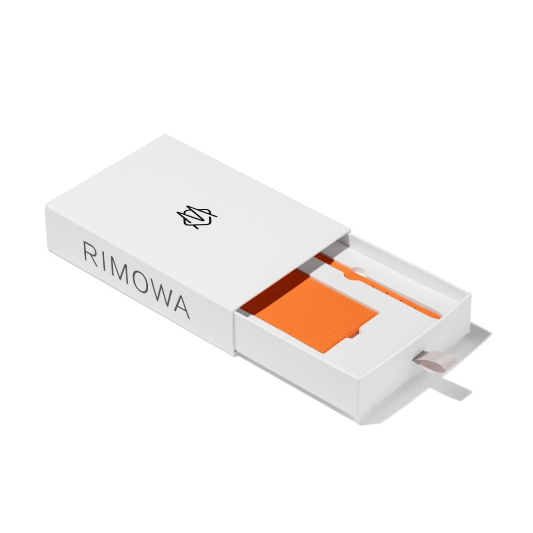 Rimowa Etiqueta de equipaje de cuero personalizada naranja clementina Descuento