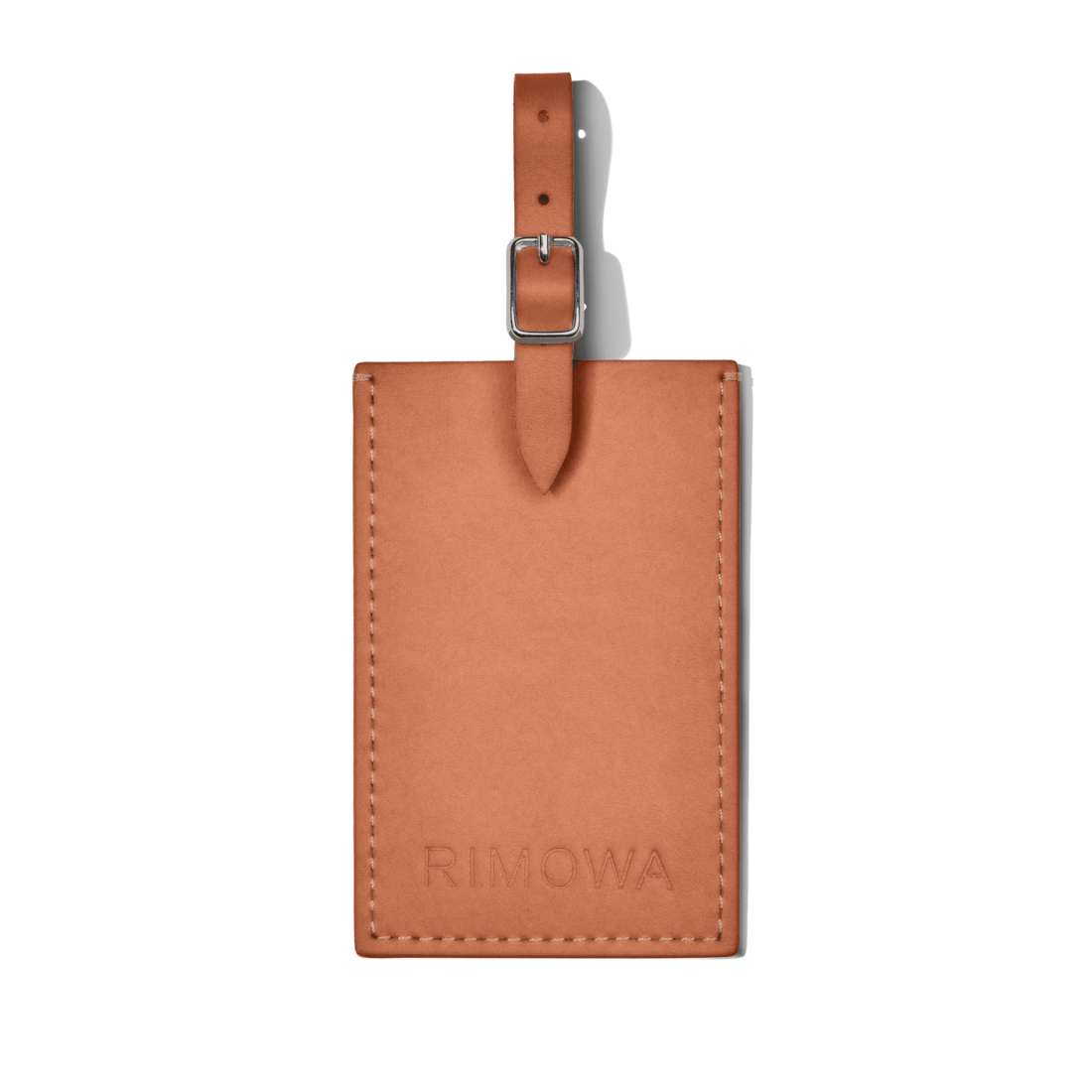 Rimowa Etiqueta de equipaje de cuero personalizada marrón cognac Tienda