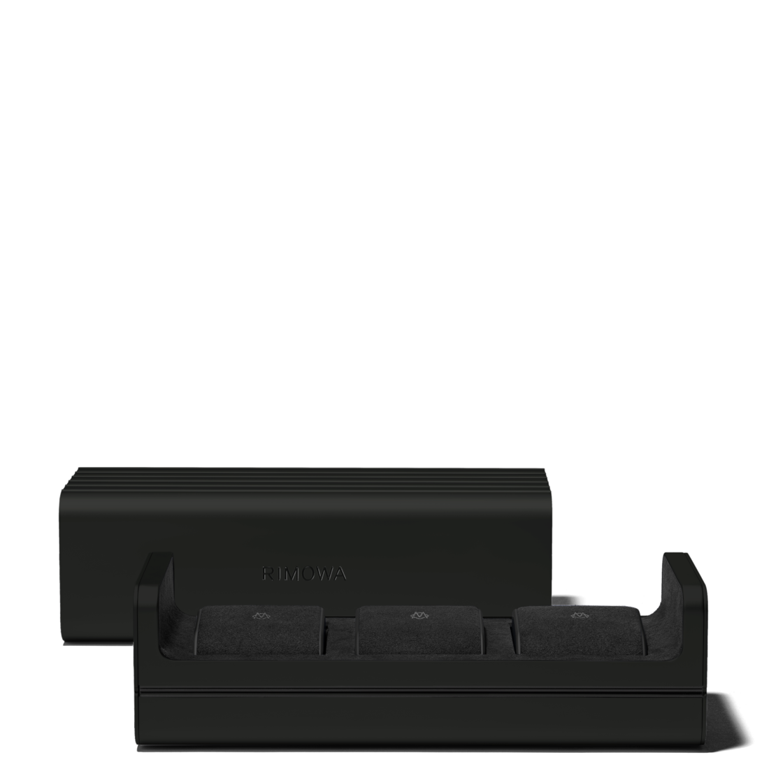 Rimowa Caja de reloj de aluminio en negro para 3 relojes Limitado a 3 días