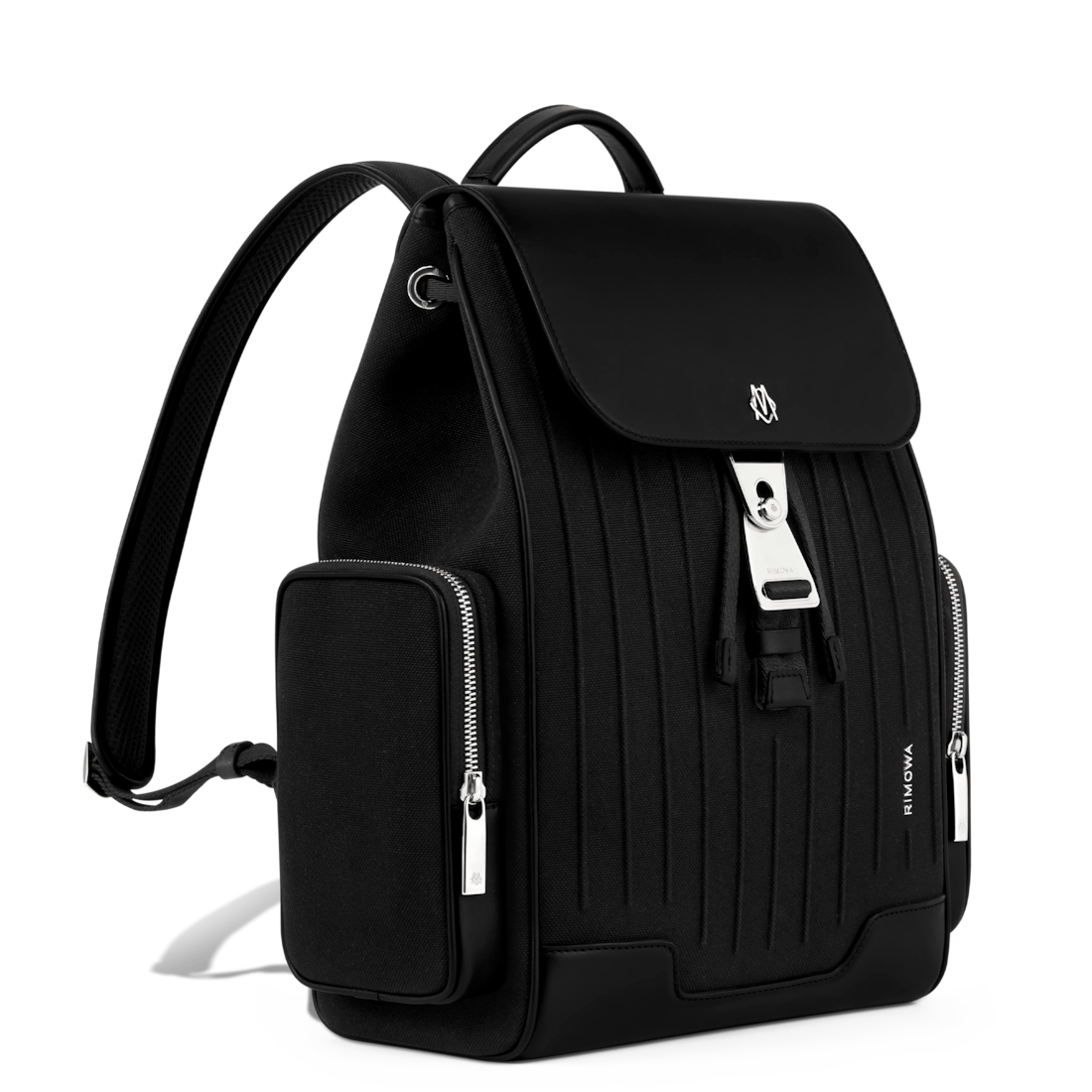 Rimowa Never Still - Mochila pequeña con solapa de cuero y lona - Negro 2025