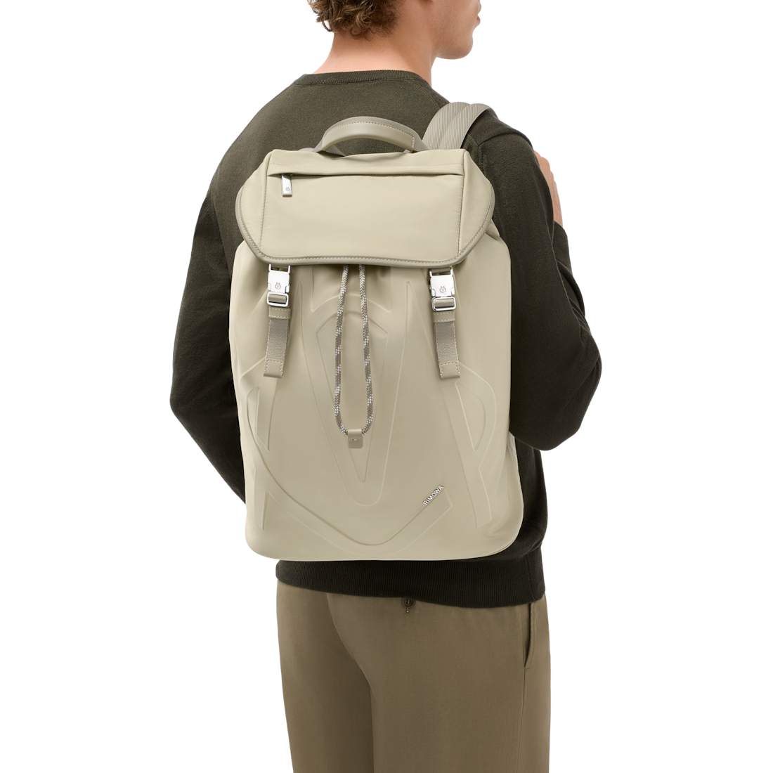 Rimowa Mochila con solapa Signature de nailon ECONYL® - Beige Sand En línea
