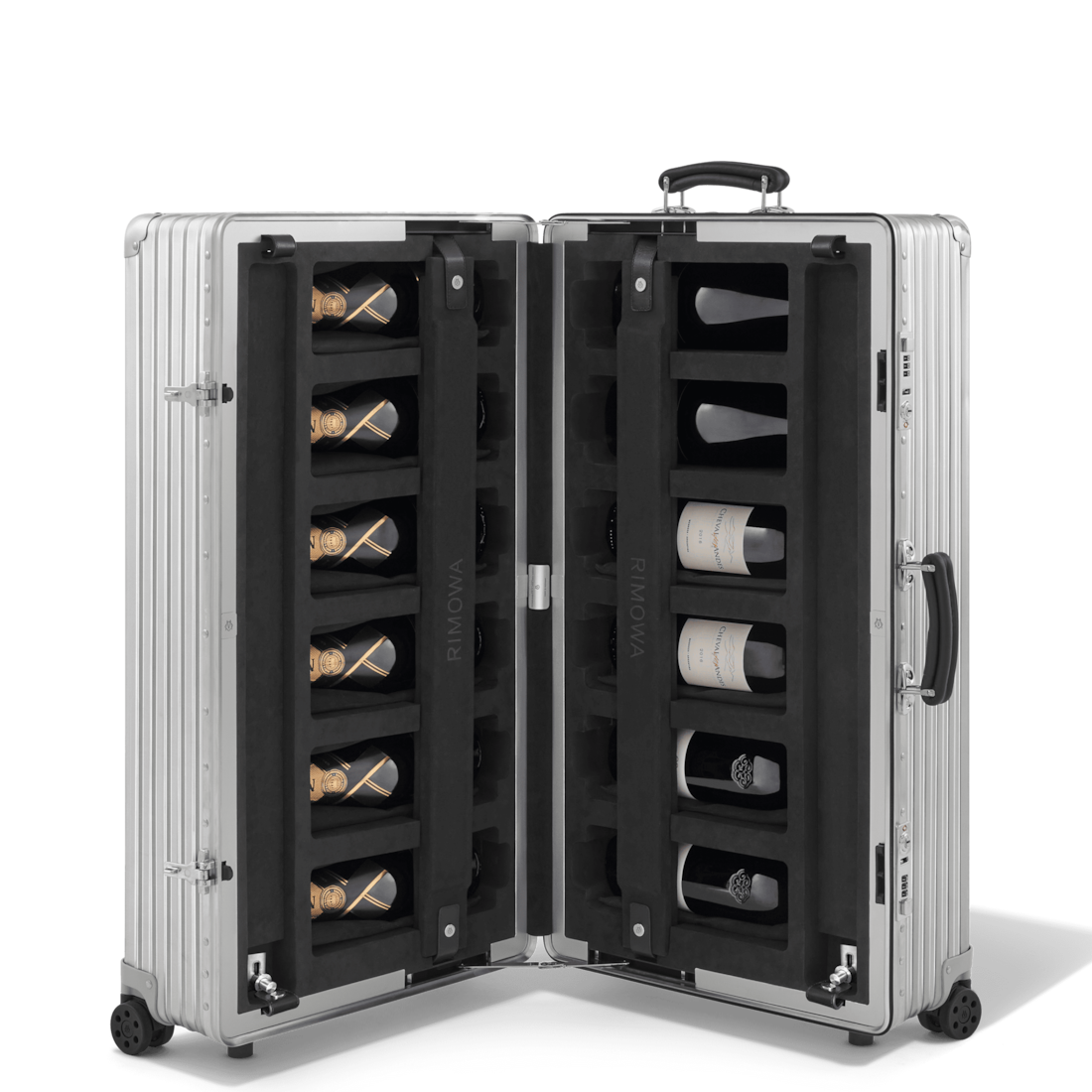 Rimowa Twelve Bottle Carrier Case plateado Grandes ahorros