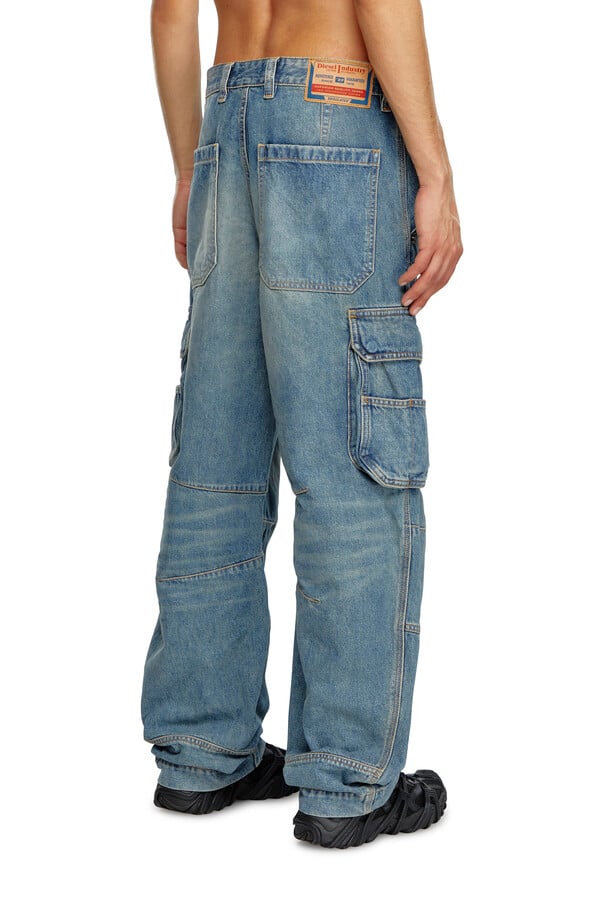 Diesel relaxed jeans d-fish 09j83 Venta caliente