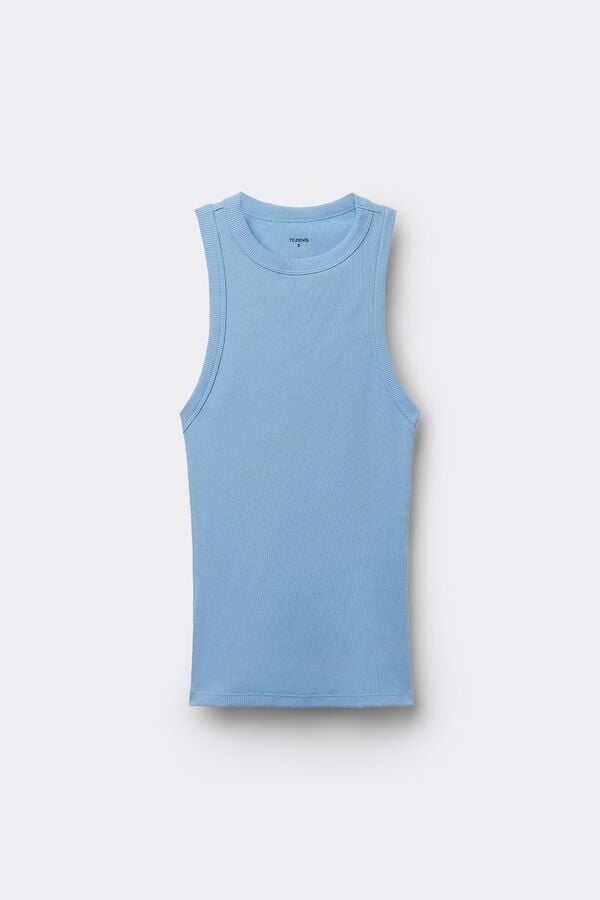 Tezenis Camiseta de Tirantes con Espalda Nadadora de Canalé de Algodón