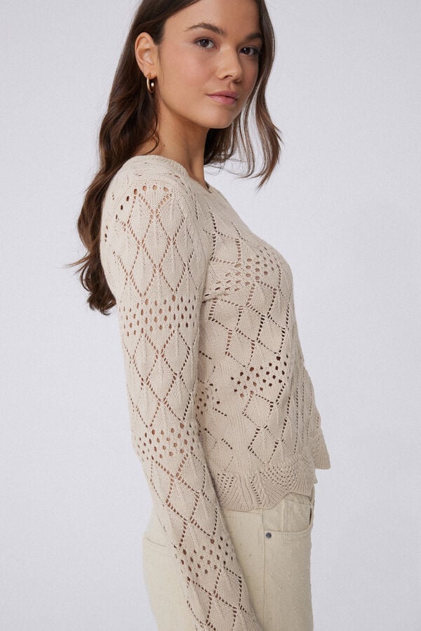 Tezenis Jersey de Manga Larga Perforado de Crochet Rebajas de fin de temporada
