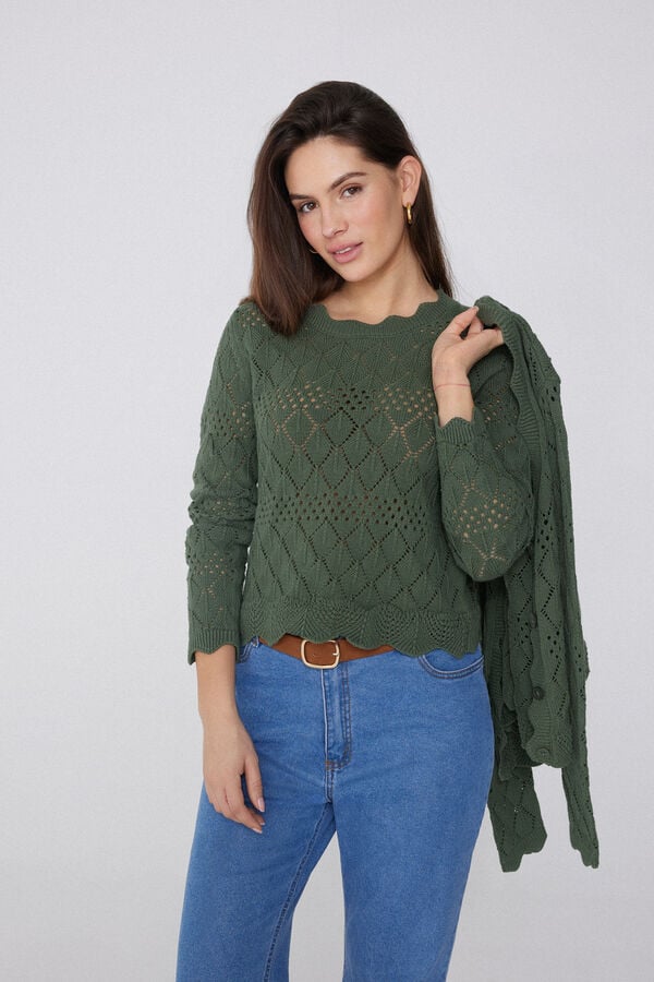 Tezenis Jersey de Manga Larga Perforado de Crochet Devoluciones gratuitas