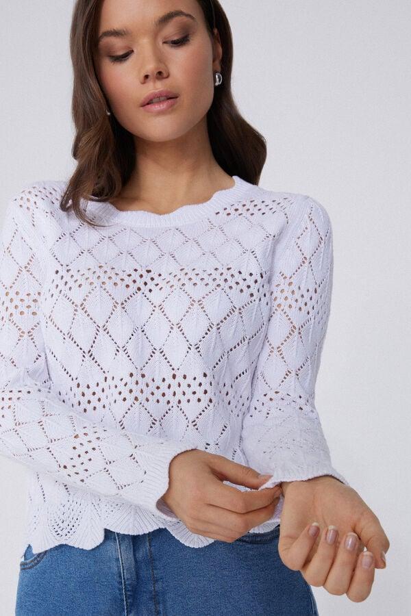 Tezenis Jersey de Manga Larga Perforado de Crochet Rebajas