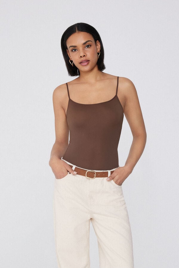 Tezenis Body con Tirantes Finos de Microfibra En oferta