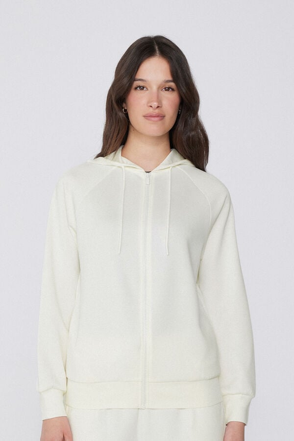 Tezenis Sudadera de Viscosa Suave con Cremallera y Capucha