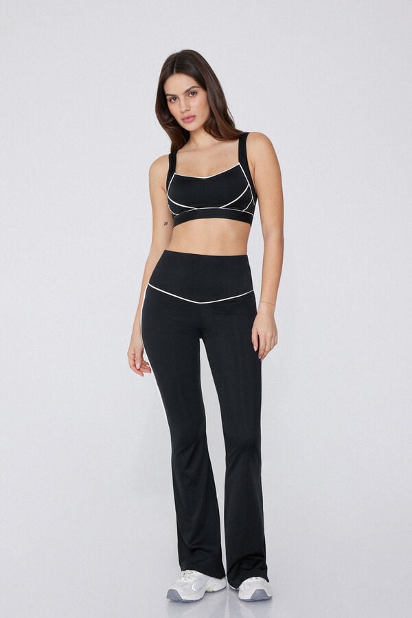 Tezenis Leggings Flare Microfibra con Ribete Oferta especial de fábrica