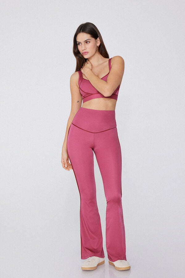 Tezenis Leggings Flare Microfibra con Ribete Superdescuento