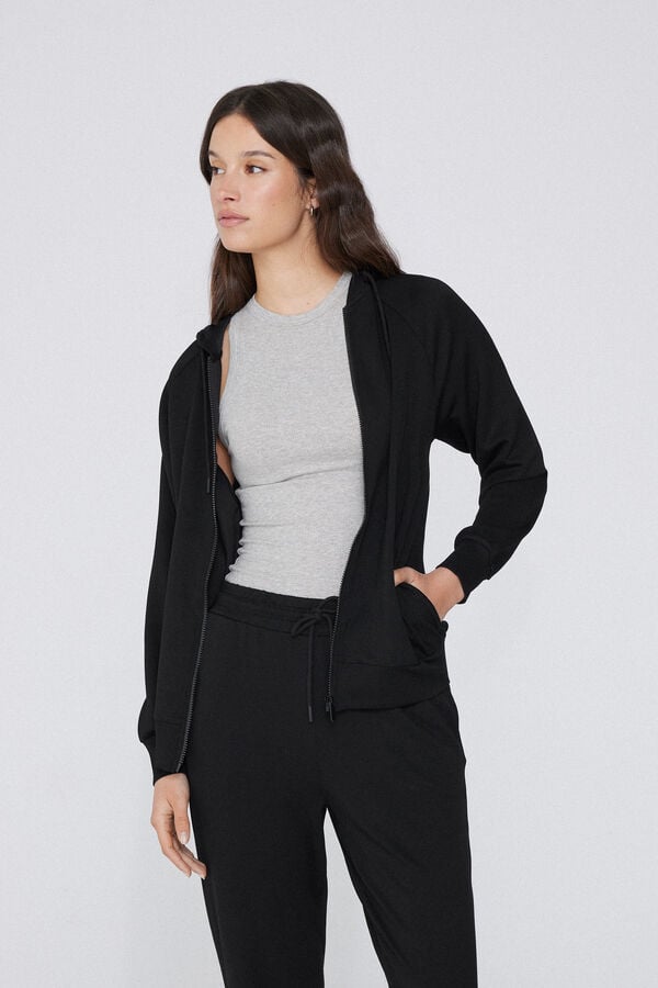 Tezenis Sudadera de Viscosa Suave con Cremallera y Capucha Liquidación