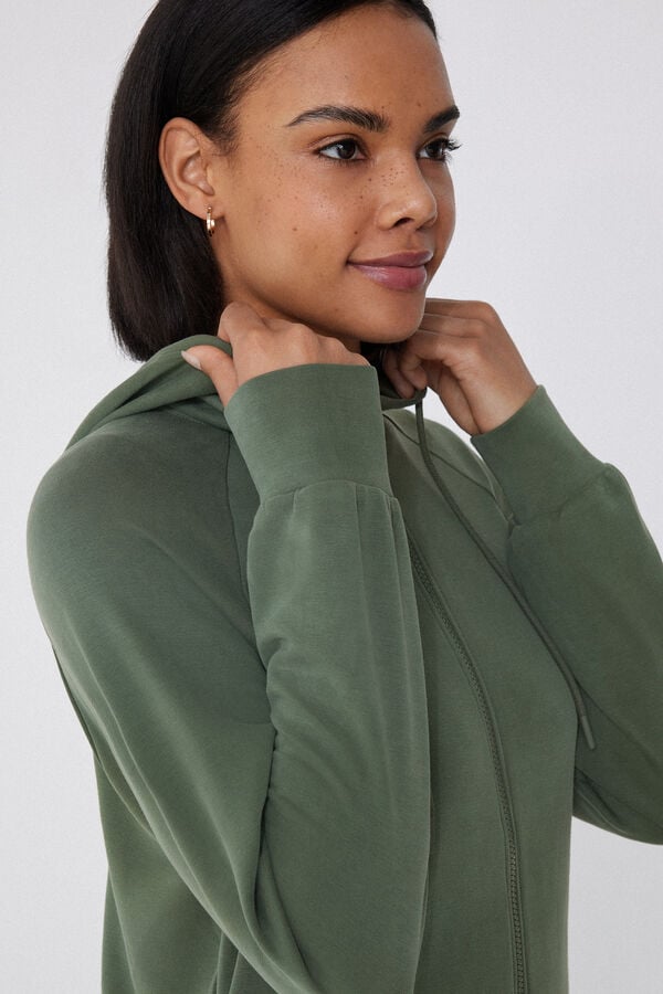 Tezenis Sudadera de Viscosa Suave con Cremallera y Capucha Ahorra y exporta