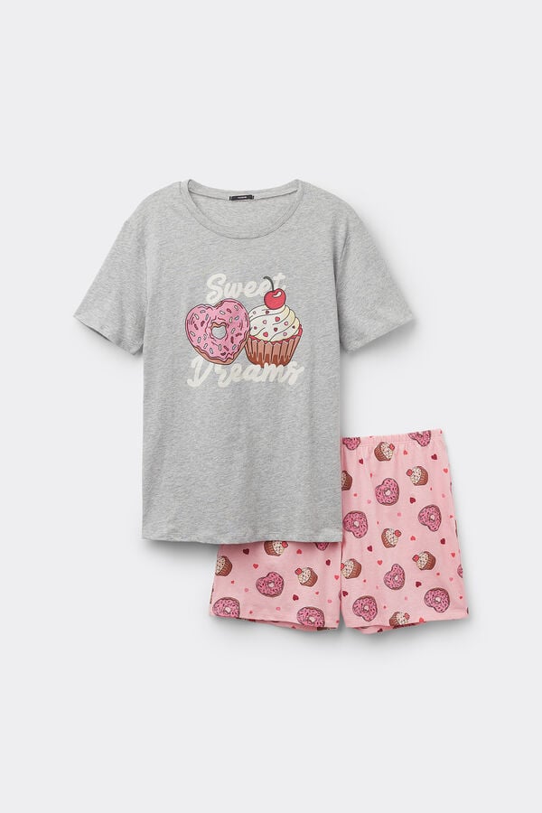 Tezenis Pijama Corto Manga Corta Algodón Estampado Dream Última moda
