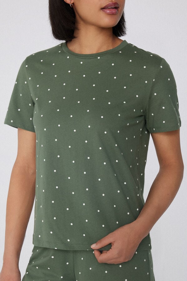 Tezenis Pijama Corto Manga Corta Algodón Estampado Lunares Descuento por venta flash
