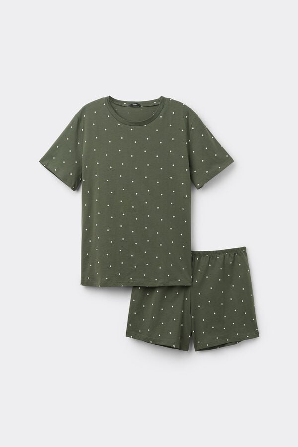 Tezenis Pijama Corto Manga Corta Algodón Estampado Lunares Descuento por venta flash