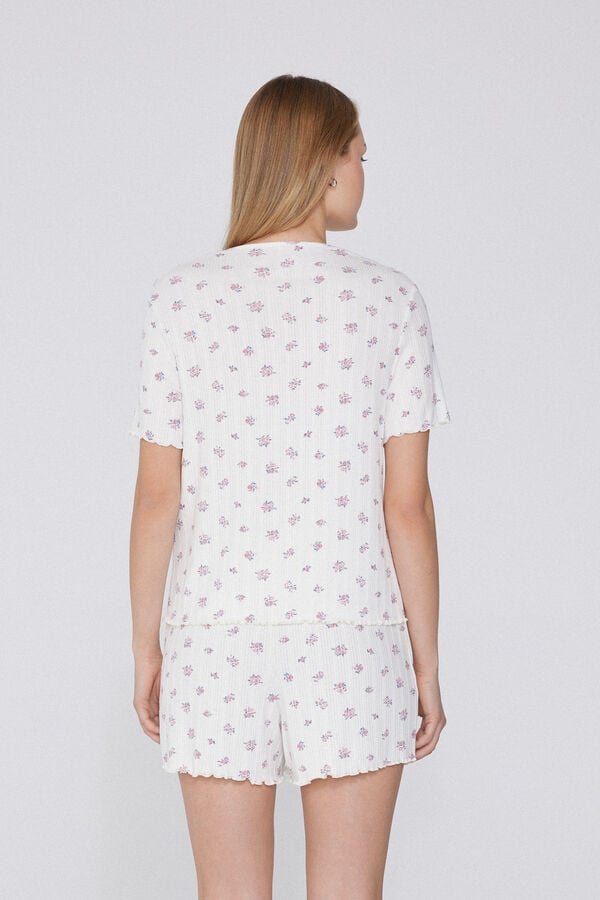 Tezenis Pijama Corto Media Manga Canalé Flores Grandes ahorros