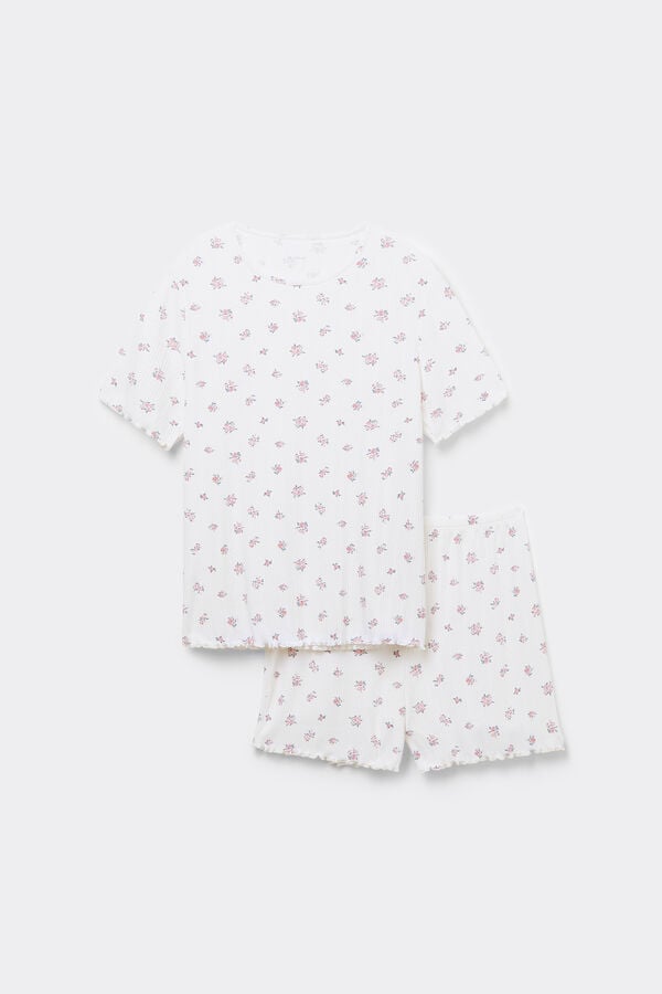 Tezenis Pijama Corto Media Manga Canalé Flores Grandes ahorros