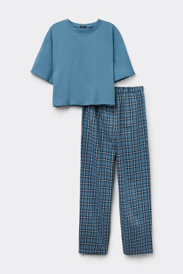 Tezenis Pijama de Media Manga con Pantalón Largo de Tela Rebajas