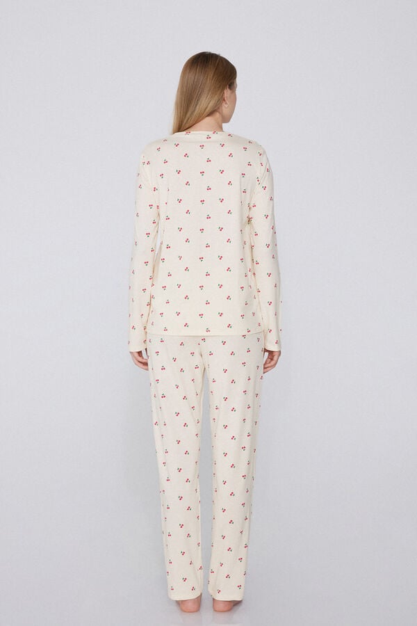 Tezenis Pijama Largo Algodón Estampado Cerezas Ofertas