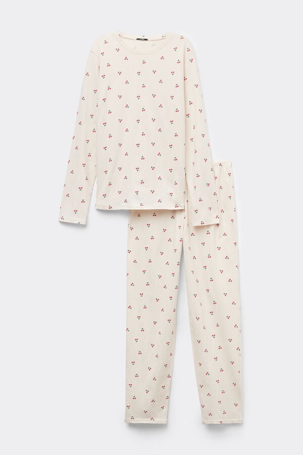 Tezenis Pijama Largo Algodón Estampado Cerezas Ofertas