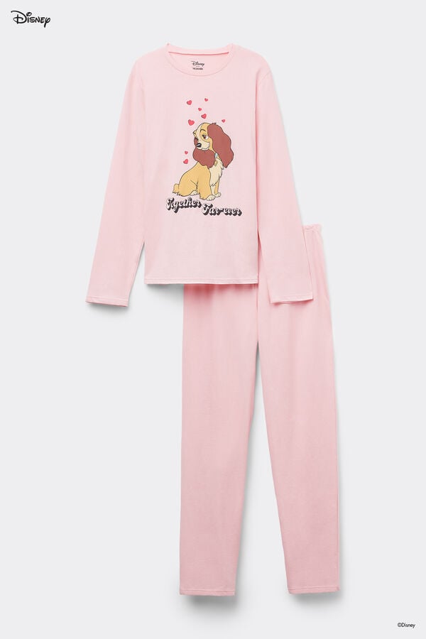 Tezenis Pijama Largo de Algodón con Estampado Disney Lilli Venta caliente