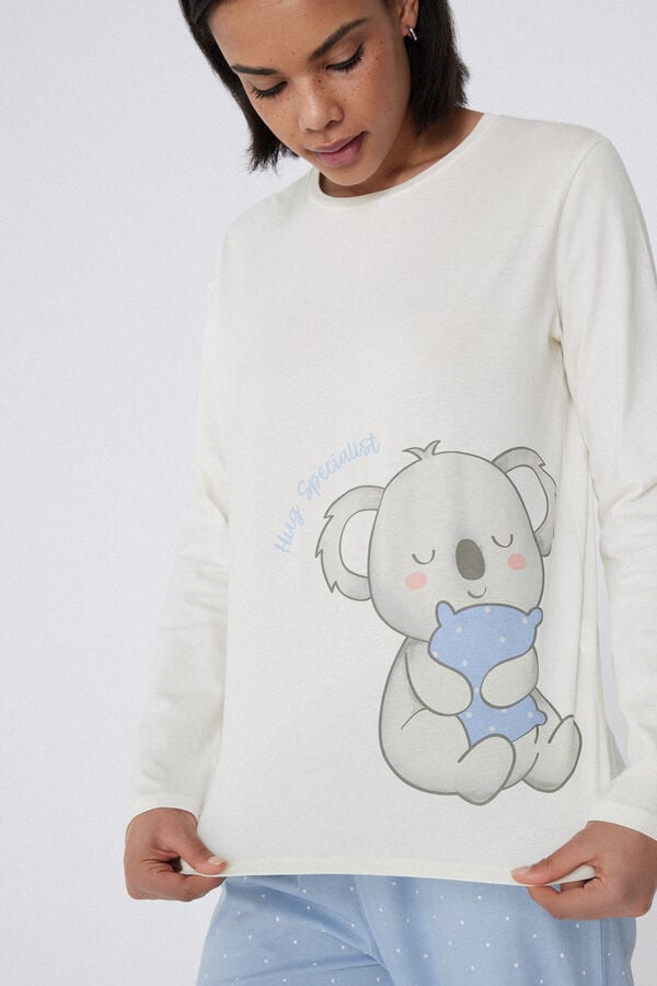Tezenis Pijama Largo de Algodón con Estampado Koala Los más vendidos